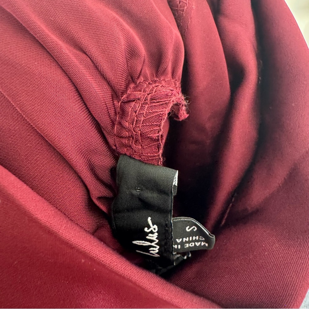 Lulus Classic Elegance Wine Red Satin Maxi Dress small - Picture 9 of 9